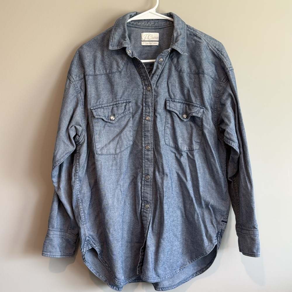 J.Crew Relaxed-fit indigo flannel shirt - Picture 3 of 8